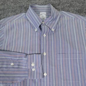 Brooks Brothers Regent Shirt Mens Small‎ Blue Red Stripe Button Down Office